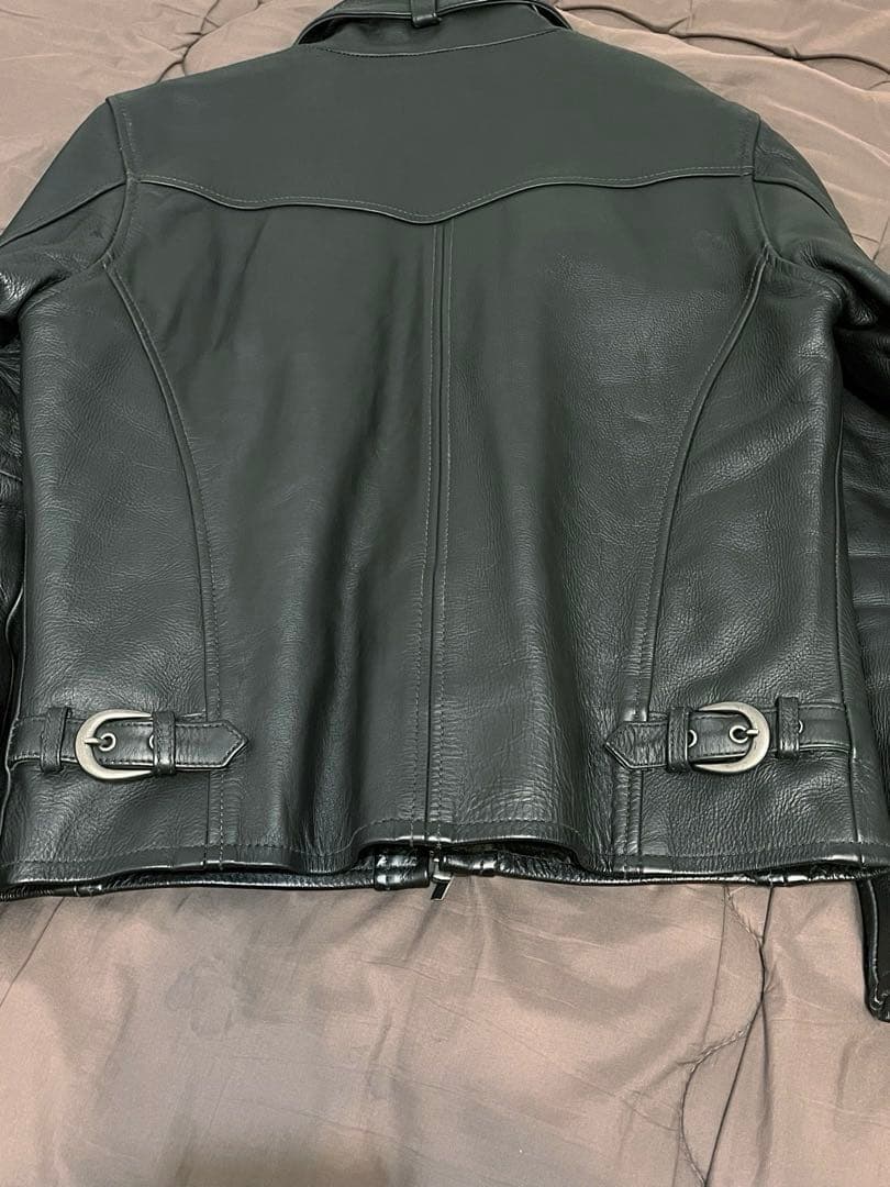 肉厚 牛革 Lugoo Leathers ブラックレーベル シングルライダース
