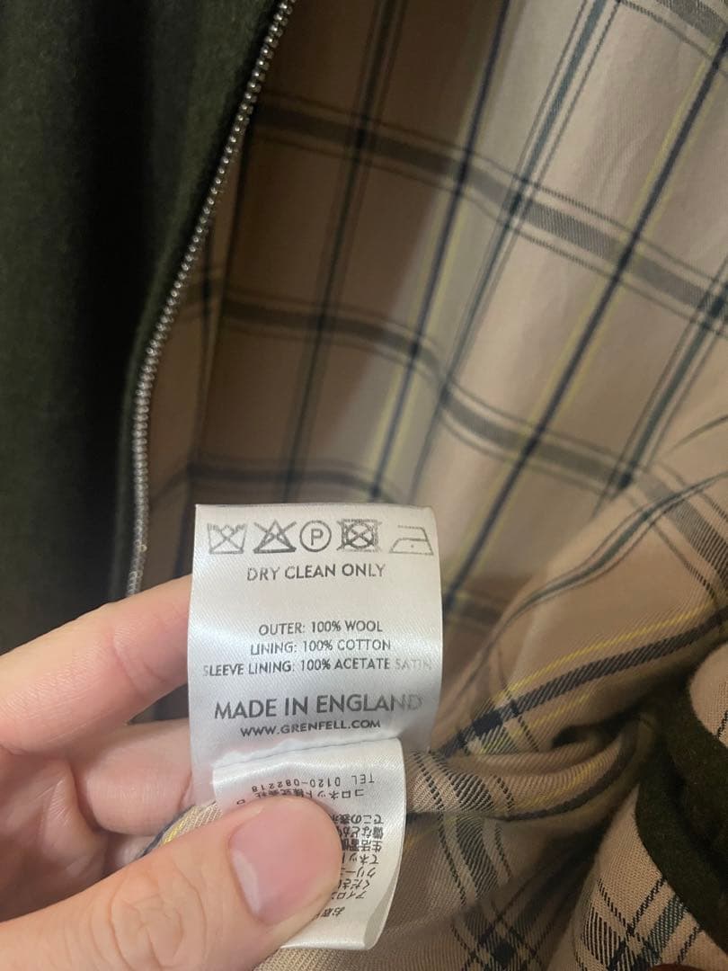 【最終値下】GRENFELLグレンフェルGOLFER 36ウール オリーブ英国製