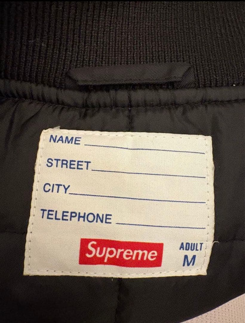 Supreme CONTRAST SCRIPT スタジャン ジャケット