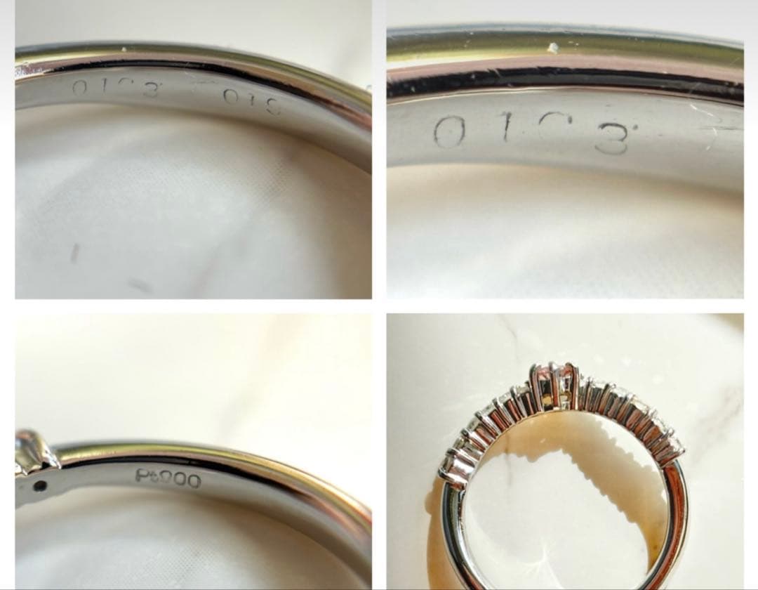 サザエの入れ歯　天然ピンクダイヤ0.103ct.無色ダイヤ0.19ct