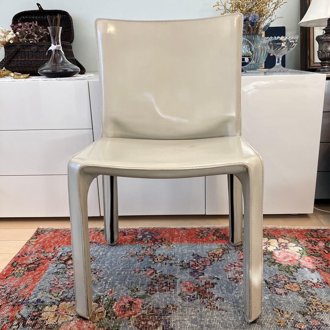 Cassina 412 CAB チェア　ベリーニ　アイボリー/トープ