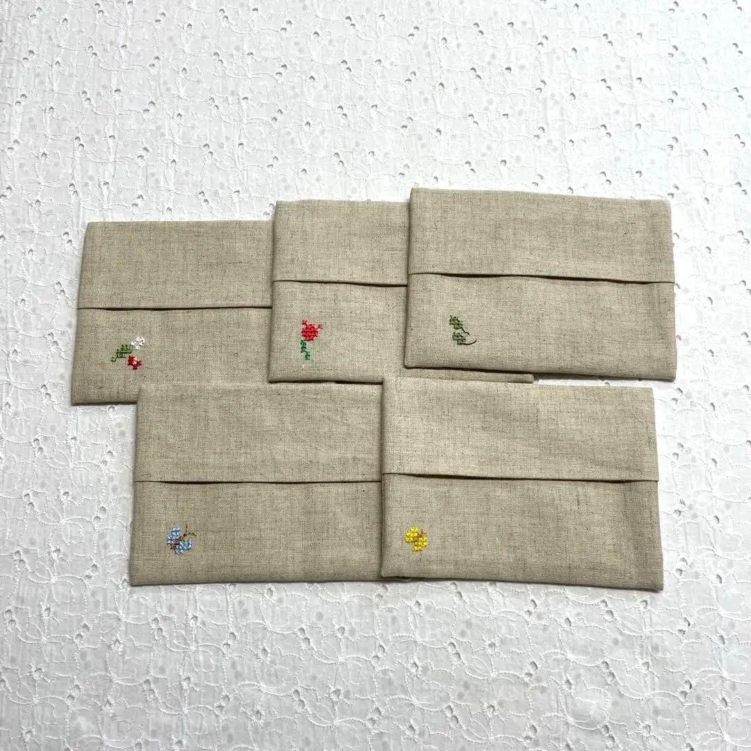 クロスステッチ 完成品 ポケットティッシュケース サモイロフ オーダー53