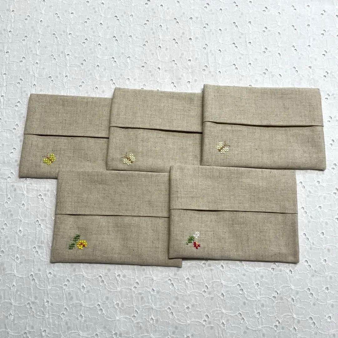 クロスステッチ 完成品 ポケットティッシュケース サモイロフ オーダー53