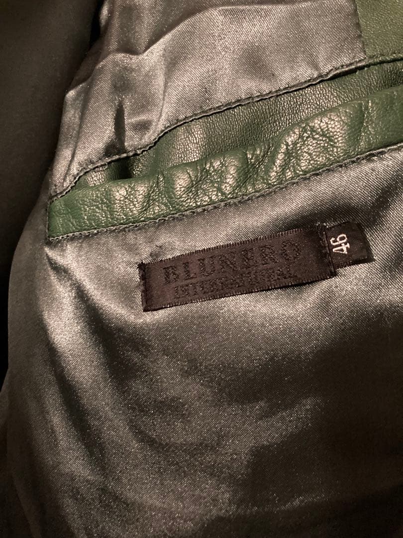 【ブルネロインターナショナル】BLUNEROシングルライダース　レザージャケット