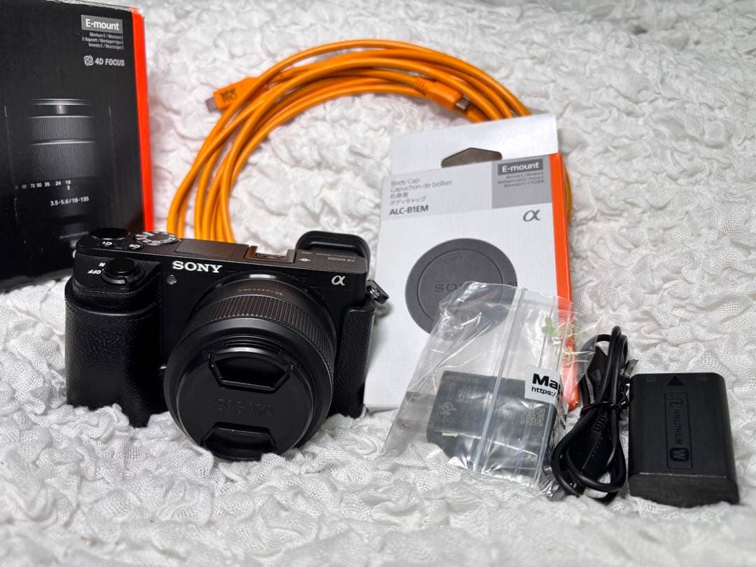 値引き SONY α6500 本体 ボディキャップ 純正レザーケース グリップ