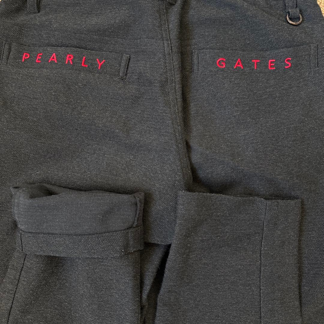 パーリーゲイツ　パンツ　L〜XL相当 グレー　コットン素材　チャコールグレー　5