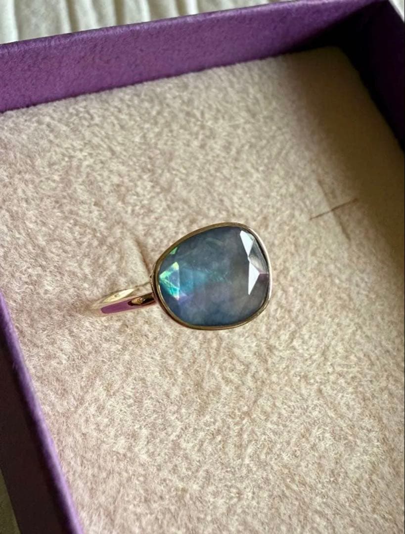 agate アガット　サファイア　トリプレット リング