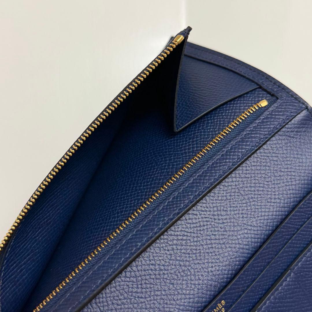 新品 エルメス 刻印W べアンスフレ Hロゴ ロングウォレット 長財布