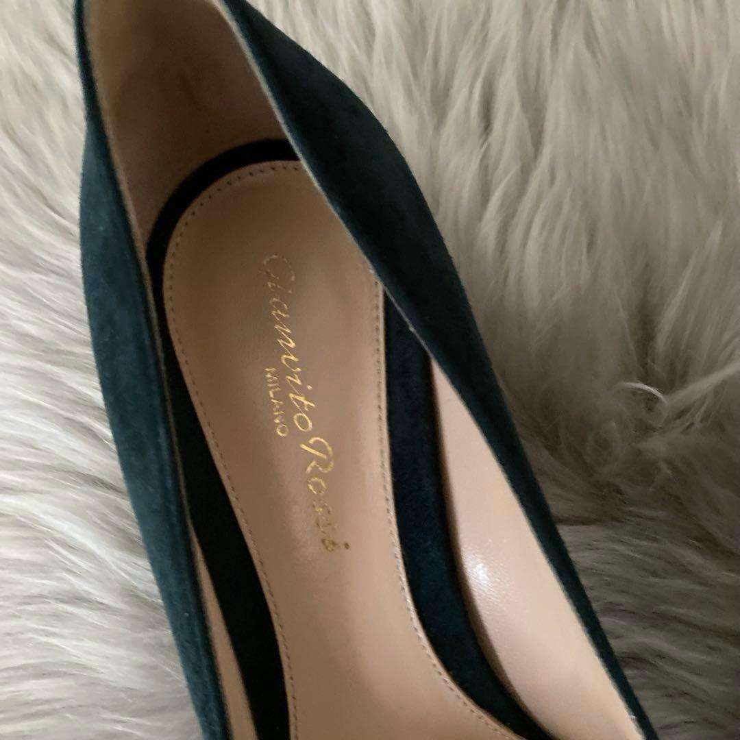 ジャンヴィトロッシ＊9万＊上質スウェード ポインテッドトゥパンプス＊36