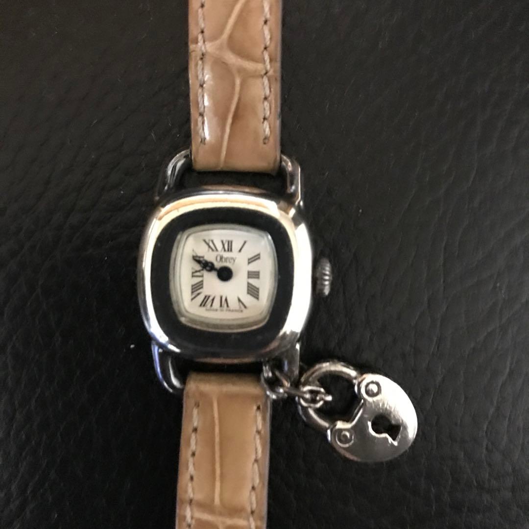 Obrey ハンドメイド　ソリッドシルバー　腕時計　フランス製　稼働中です。