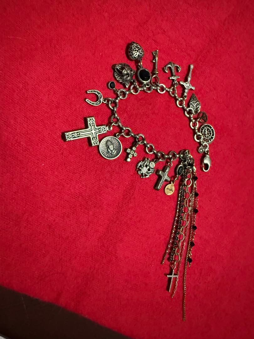 希少！hyde着gunda タロットブレスレット　クロス　シルバー