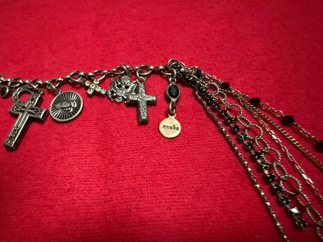 希少！hyde着gunda タロットブレスレット　クロス　シルバー