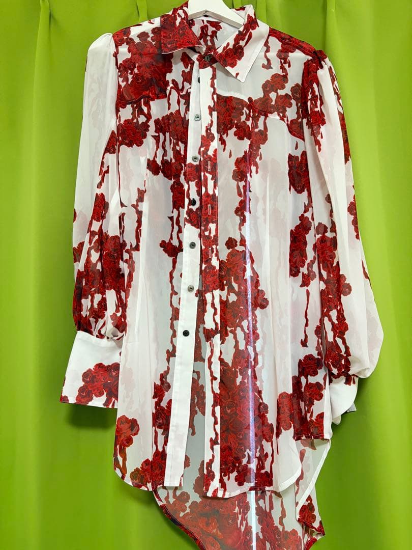 H.NAOTO ブラッディローズ　ブラウス