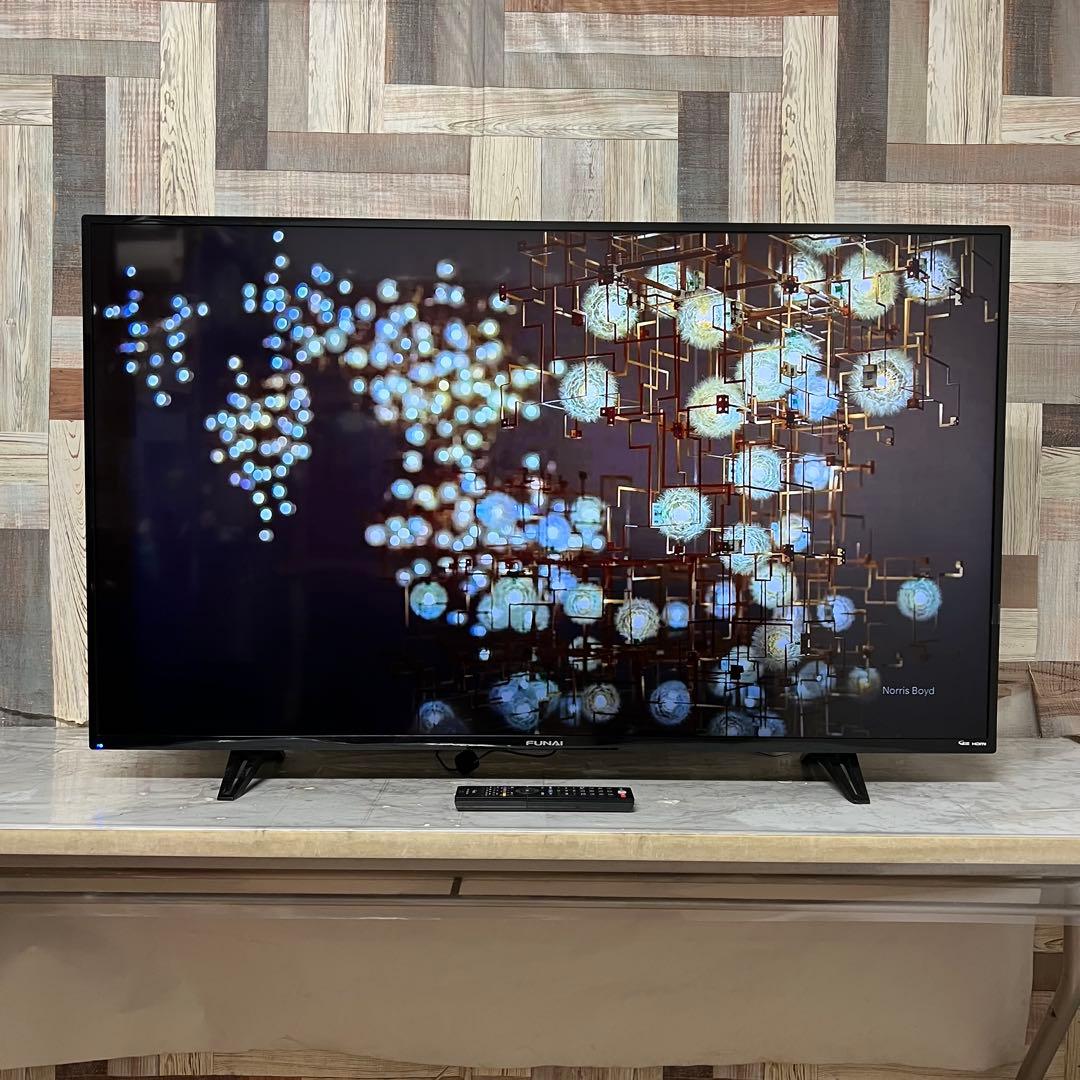 全国送料込❣️フナイ 50型 4K液晶テレビ 外付けHDD裏番組録画対応