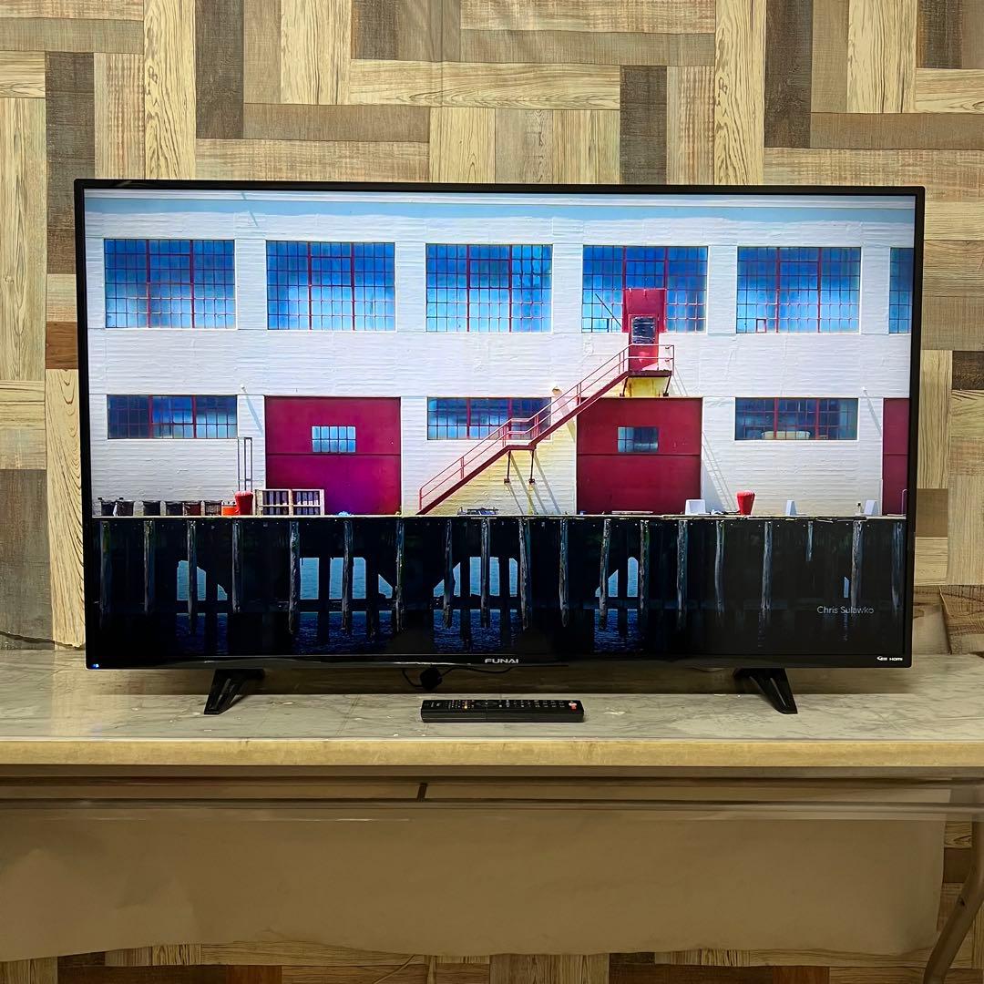 全国送料込❣️フナイ 50型 4K液晶テレビ 外付けHDD裏番組録画対応