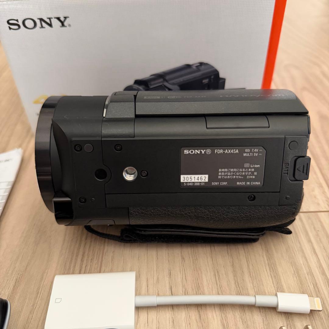 SONY FDR-AX45A 4Kビデオカメラ ＋Apple SDカードリーダー