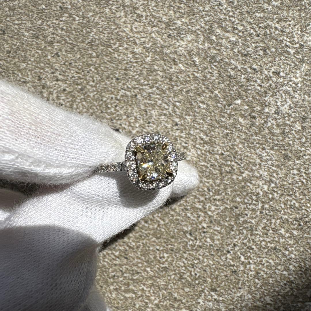 最終お値下げ⭐︎1ct up⭐︎天然ダイヤリング Pt900 k18