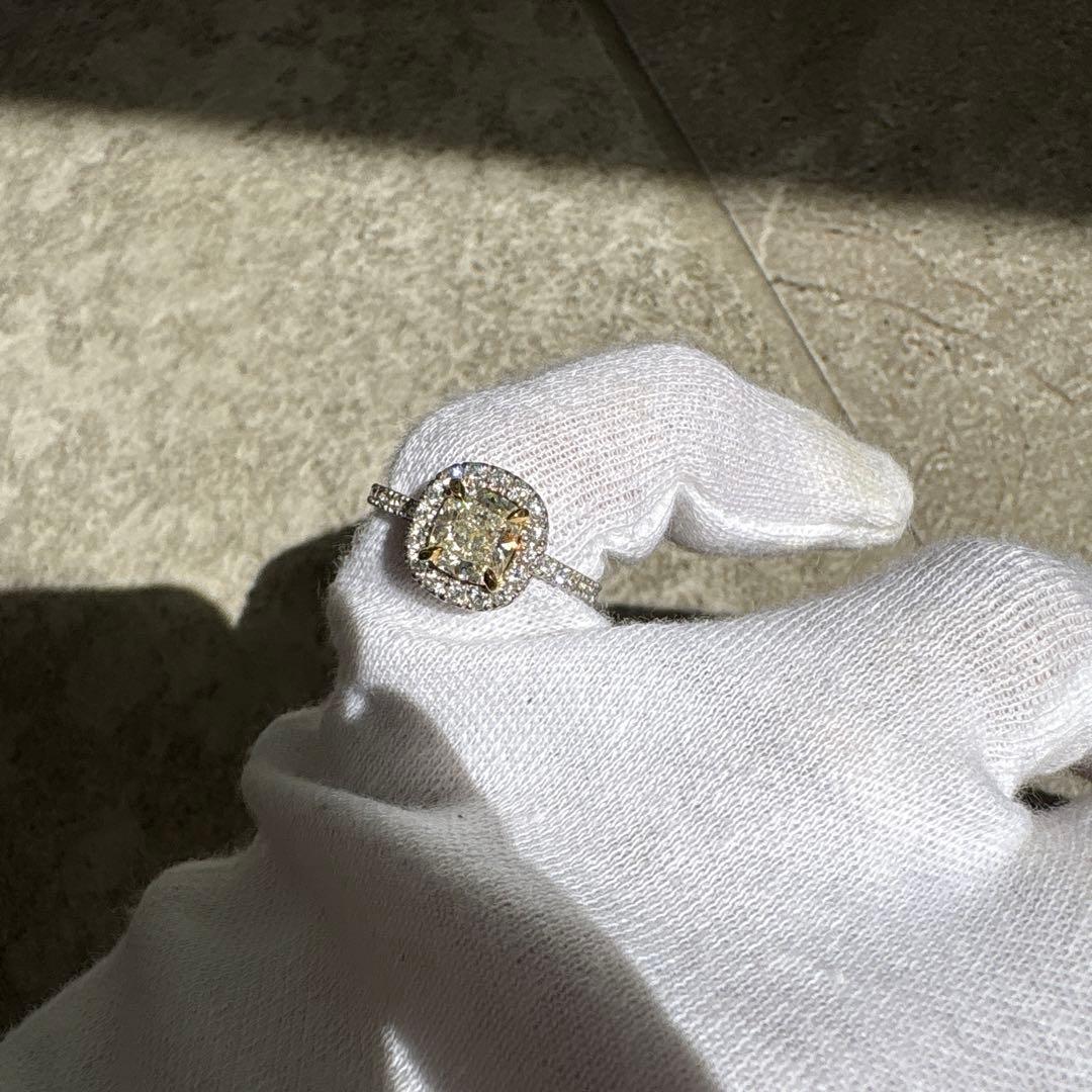 最終お値下げ⭐︎1ct up⭐︎天然ダイヤリング Pt900 k18