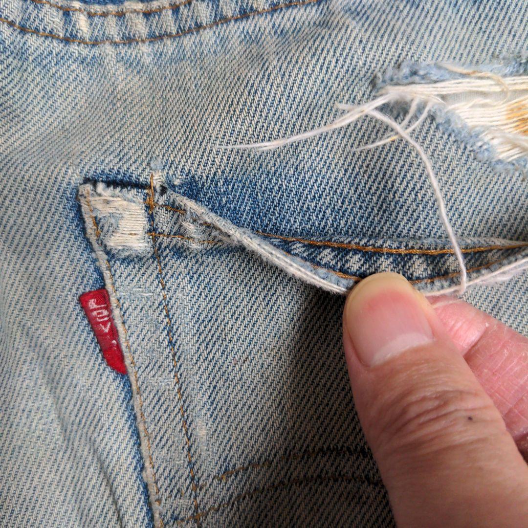 70s リーバイス501 66後期 赤耳 黒カン ボロ グランジ カート