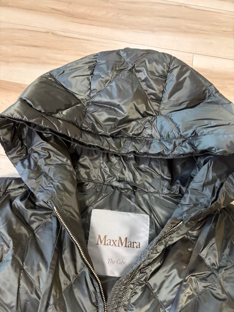 新品★MAXMARA The Cube TREMANS ダウンケープ S カーキ