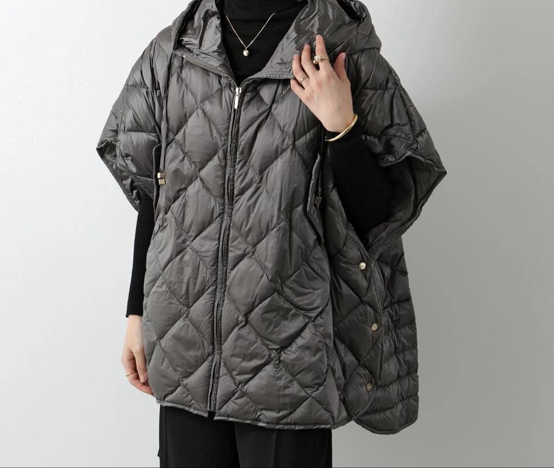 新品★MAXMARA The Cube TREMANS ダウンケープ S カーキ