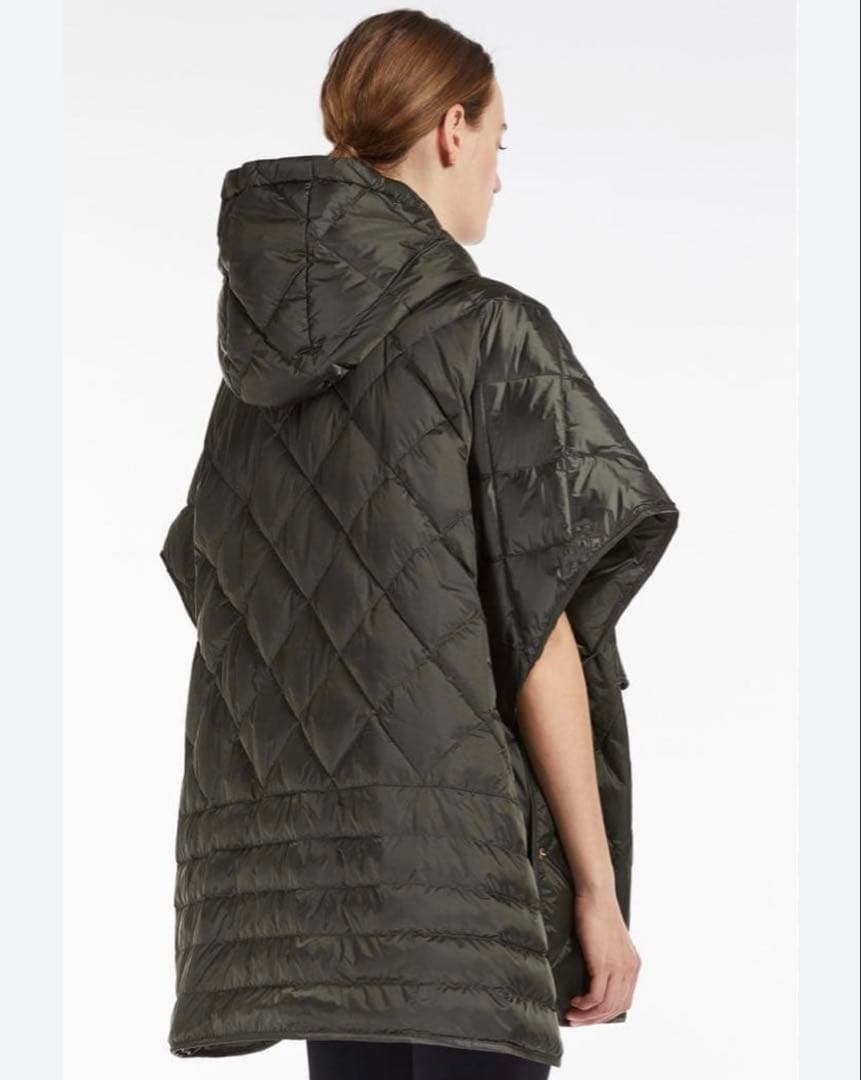 新品★MAXMARA The Cube TREMANS ダウンケープ S カーキ