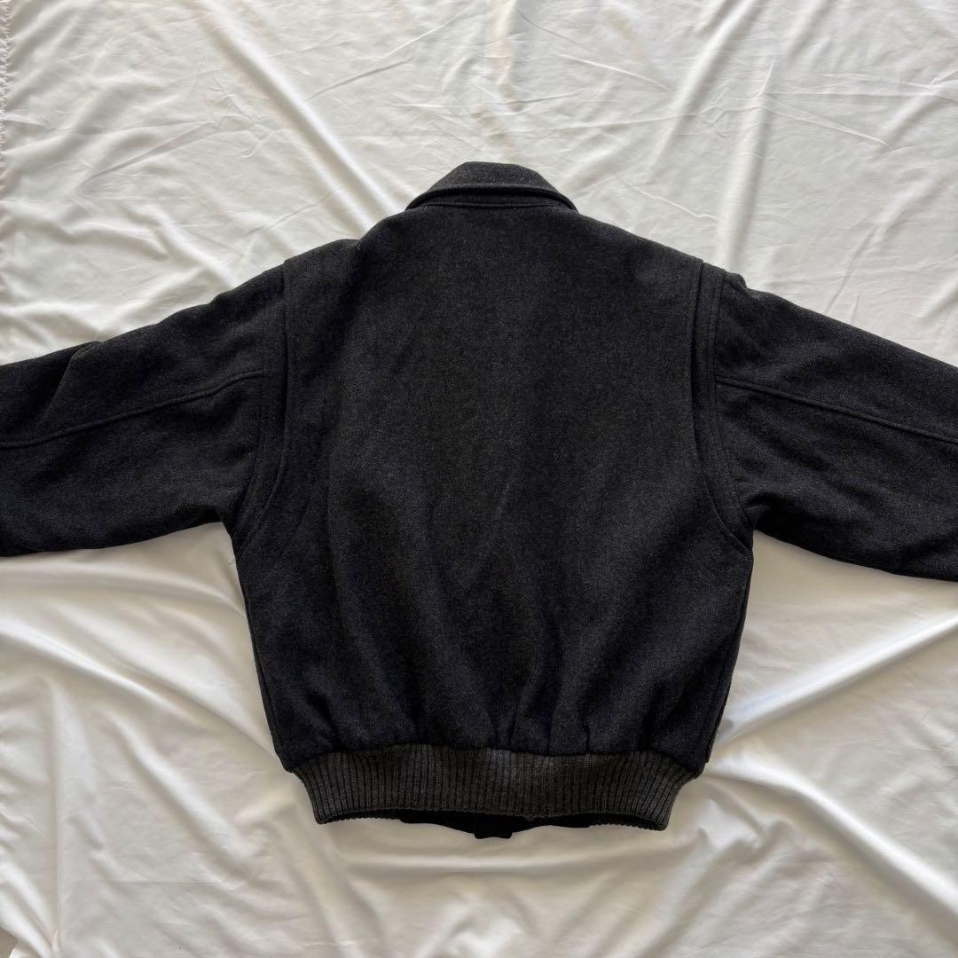 90's vintage ウールブルゾン グレー 短丈 アメカジ カジュアル