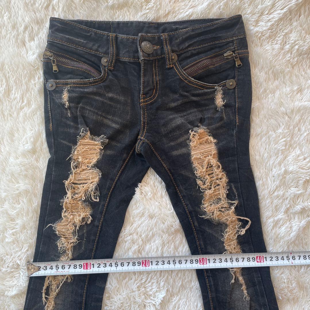 archive Y2K 平成 d.i.a. 金刺繍 ワシ フレアデニム