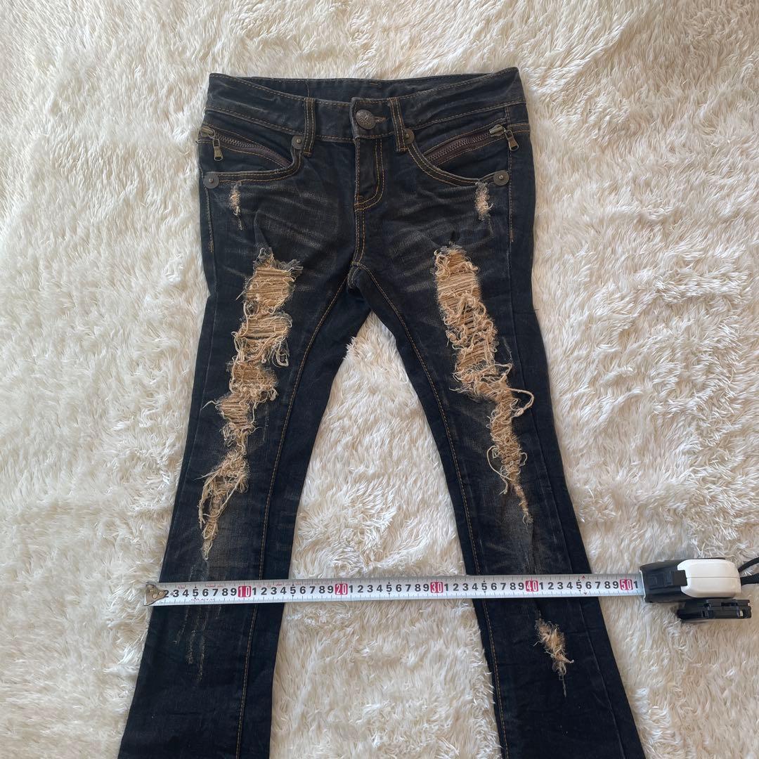 archive Y2K 平成 d.i.a. 金刺繍 ワシ フレアデニム