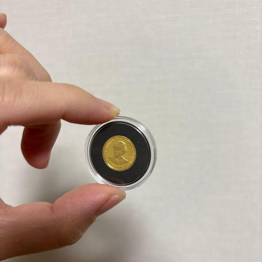 オルダニー　2007年　ダイアナ妃没後10年　1/25オンス金貨 純金　保証書付