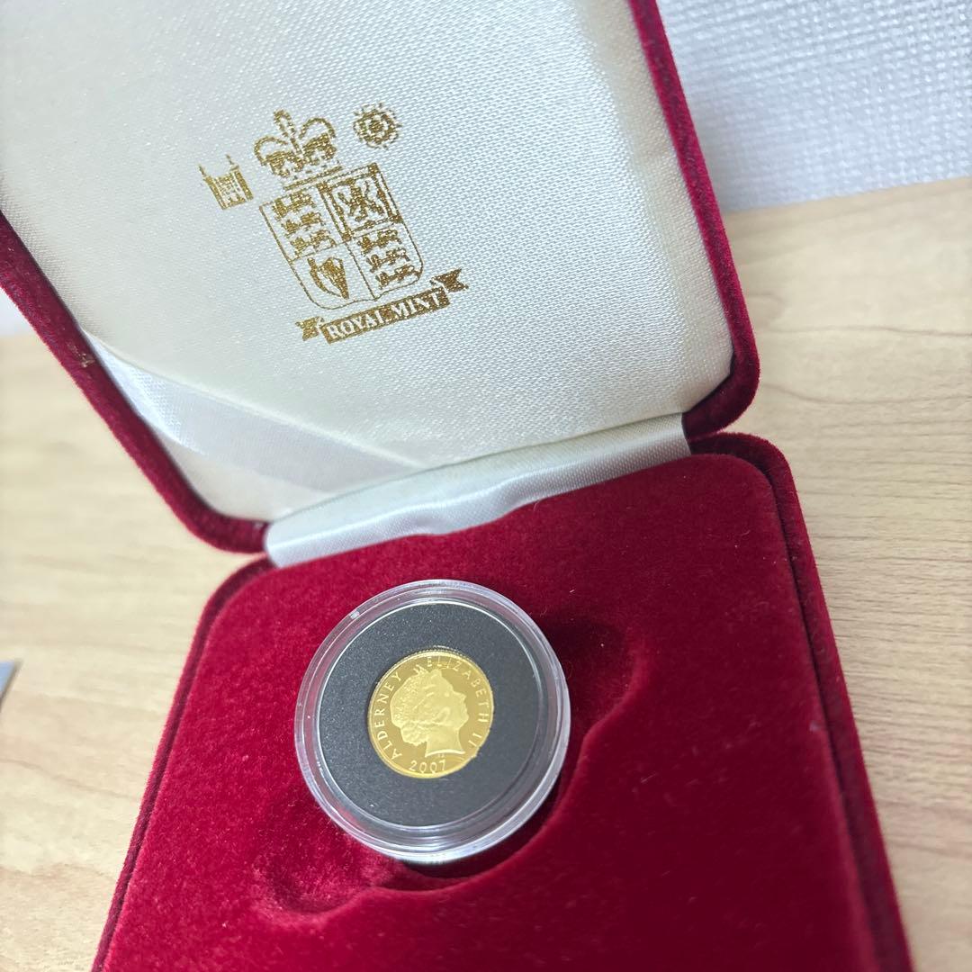 オルダニー　2007年　ダイアナ妃没後10年　1/25オンス金貨 純金　保証書付