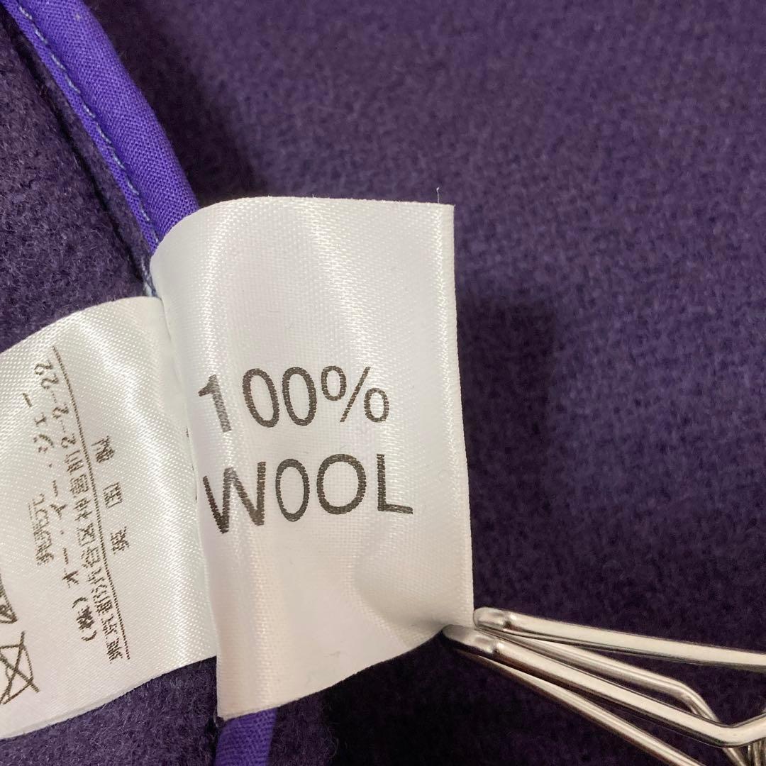 【新品】タグ付き OLD ENGLAND ダッフルコート ヘリンボーン 36 紫