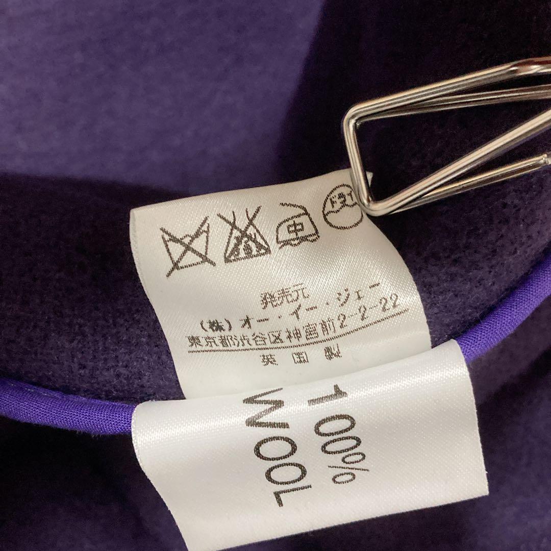 【新品】タグ付き OLD ENGLAND ダッフルコート ヘリンボーン 36 紫