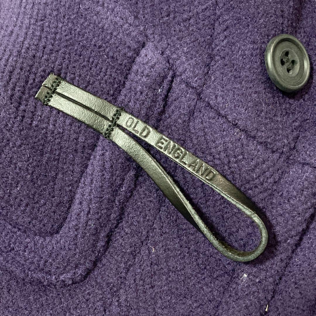 【新品】タグ付き OLD ENGLAND ダッフルコート ヘリンボーン 36 紫