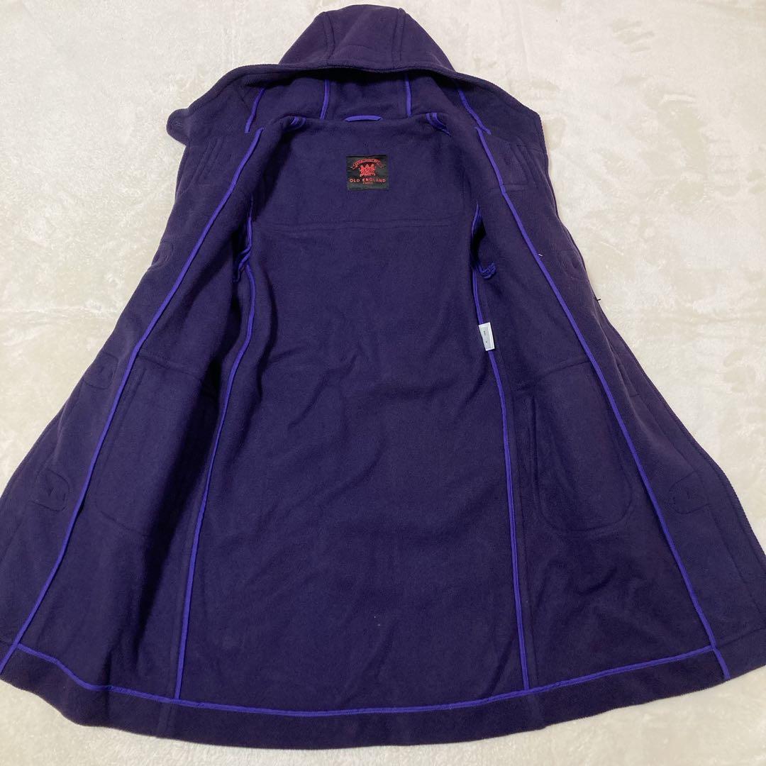 【新品】タグ付き OLD ENGLAND ダッフルコート ヘリンボーン 36 紫