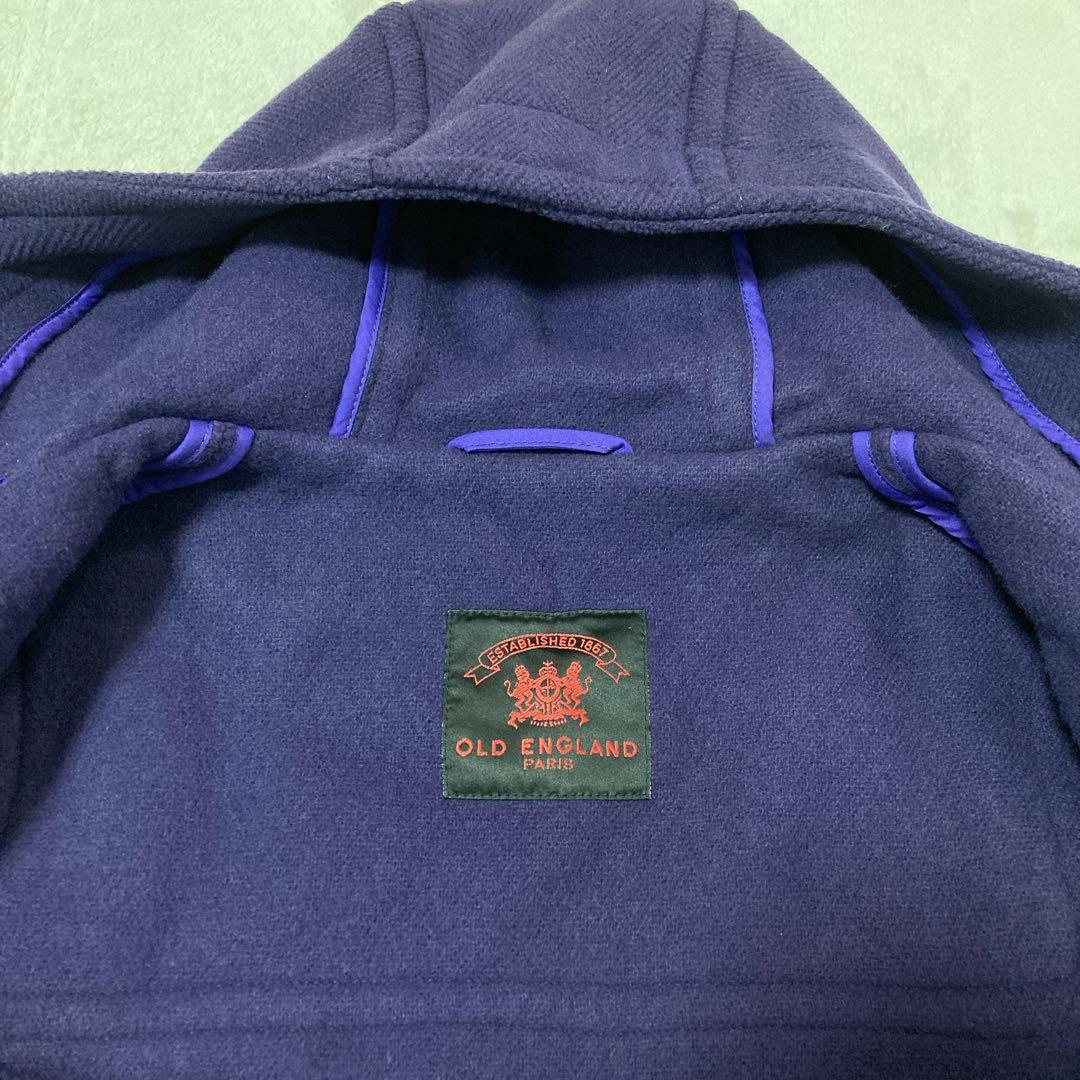 【新品】タグ付き OLD ENGLAND ダッフルコート ヘリンボーン 36 紫