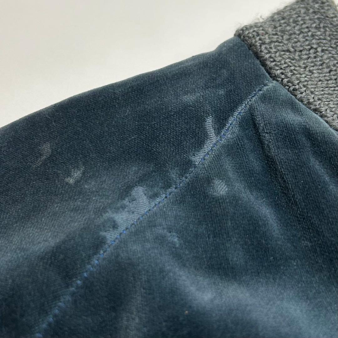 00s【希少】オゾンロックス/別珍スカジャン/刺繍/ダークブルー/Lサイズ