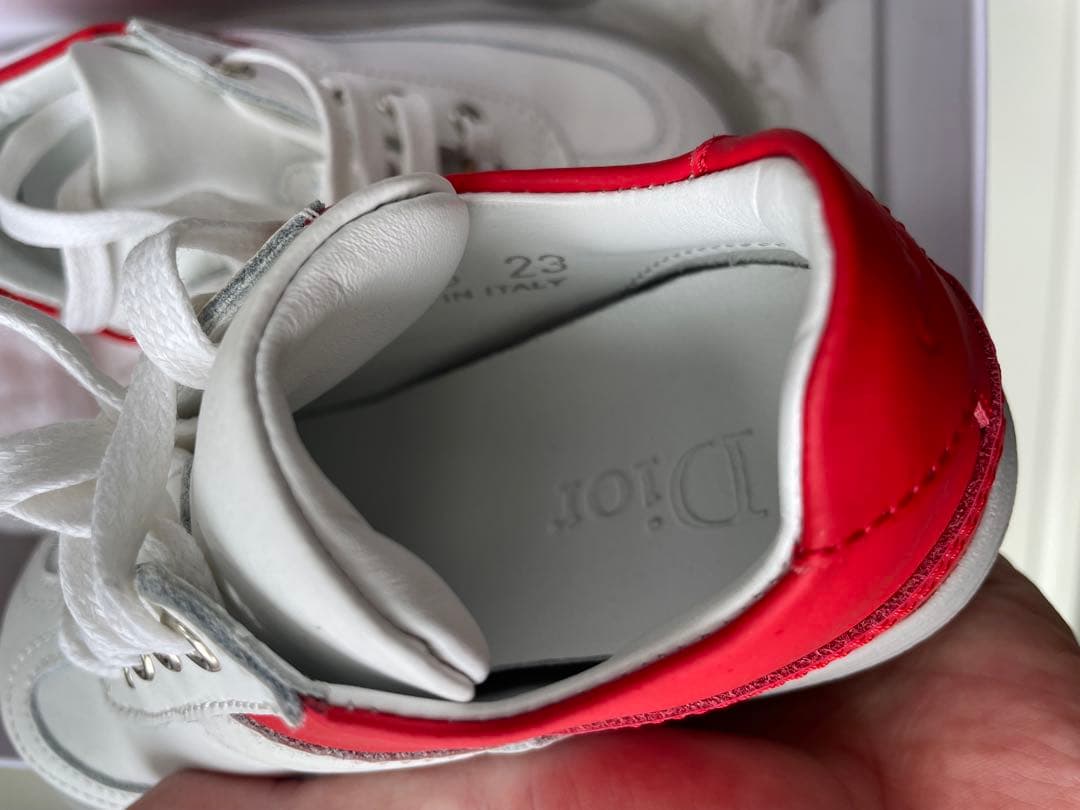 Dior ホワイト/レッド スニーカー 15cm