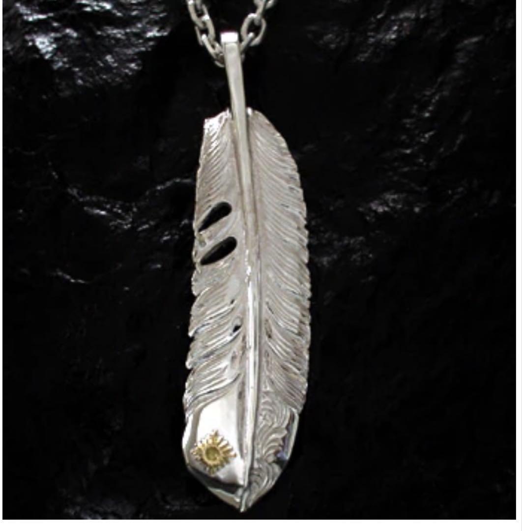 アリゾナフリーダム フェザー唐草 太陽神k 18 SV SILVER ペンダント