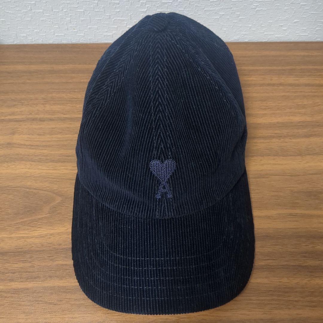 amiparis コーデュロイキャップ ユニセックス 巾着付き　ネイビー