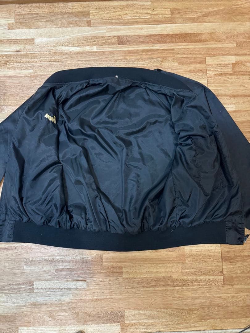 ドラゴン刺繍 ブラックスカジャン KOREA コリジャン　ビンテージ　XL