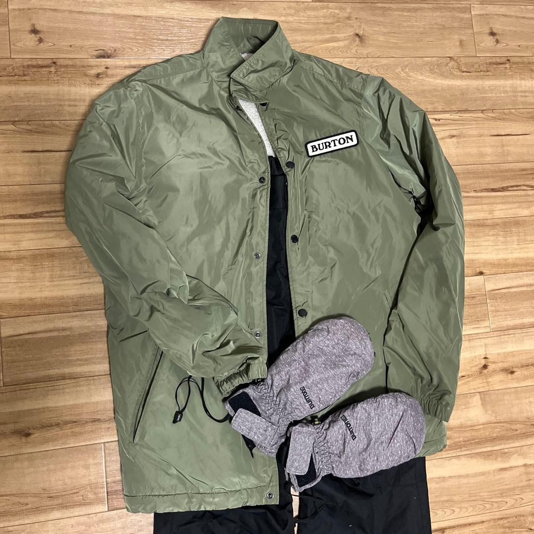 BURTON スノーボードウェア上下セット Lサイズ　グローブ付き