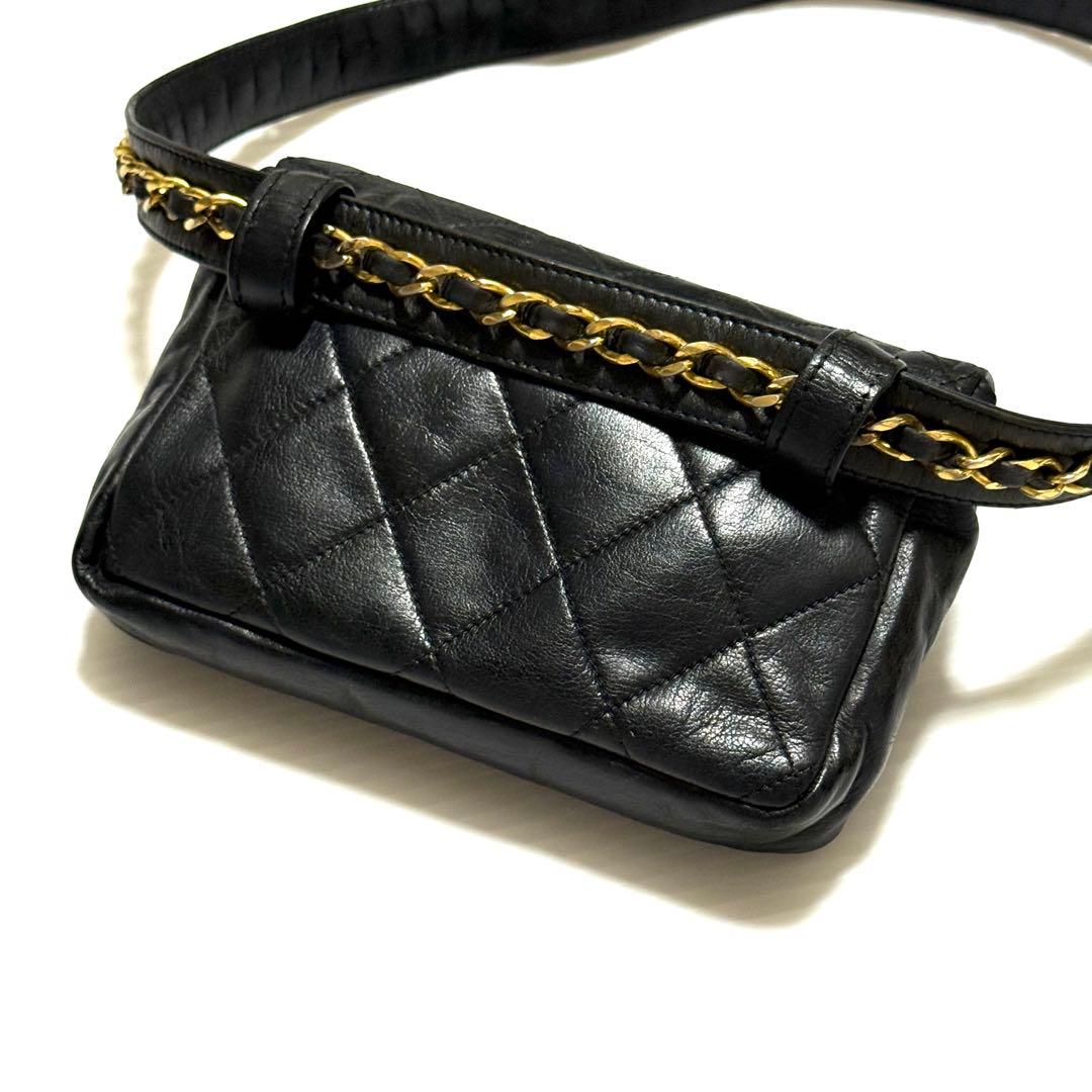 CHANEL マトラッセ ラムスキン ウエストバッグ ボディーバッグ　ショルダー