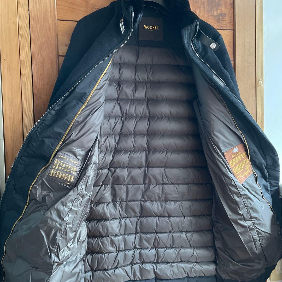 ムーレー　MooRER レディース44　ファー付ダウンジャケット　値下げ❗️