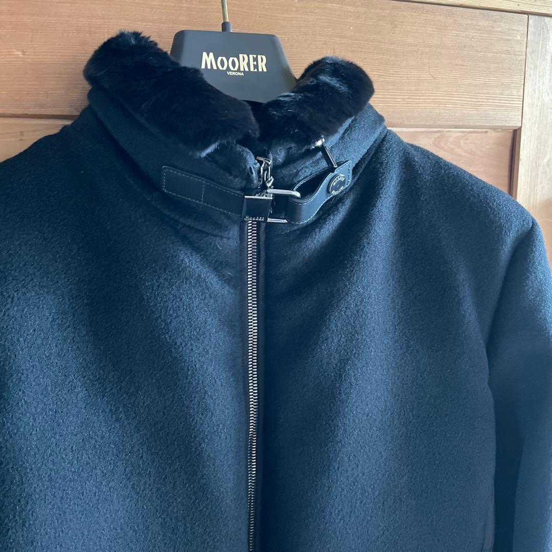 ムーレー　MooRER レディース44　ファー付ダウンジャケット　値下げ❗️