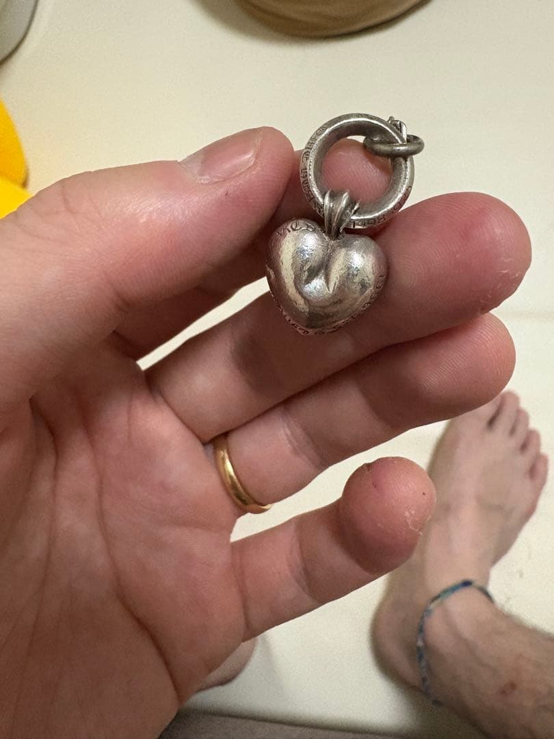 美品　クロムハーツ　スタック　ハートチャーム　ネックレス　ペンダントトップ