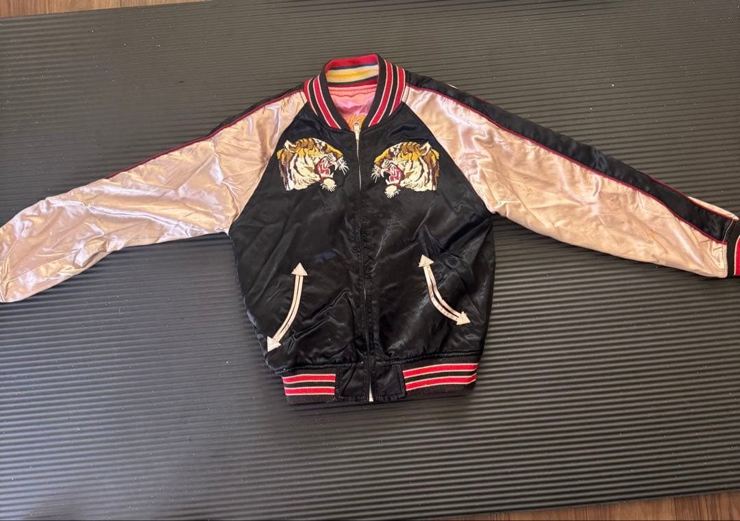 HOUSTONスカジャン リバーシブルでピンクで七福神 ビンテージ 20年前