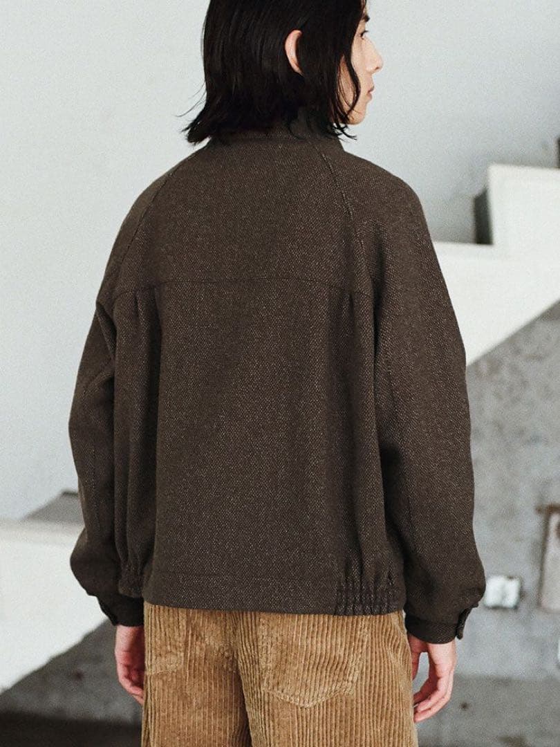 【LIDNM】Alpaca Tweed Harrington Jacket