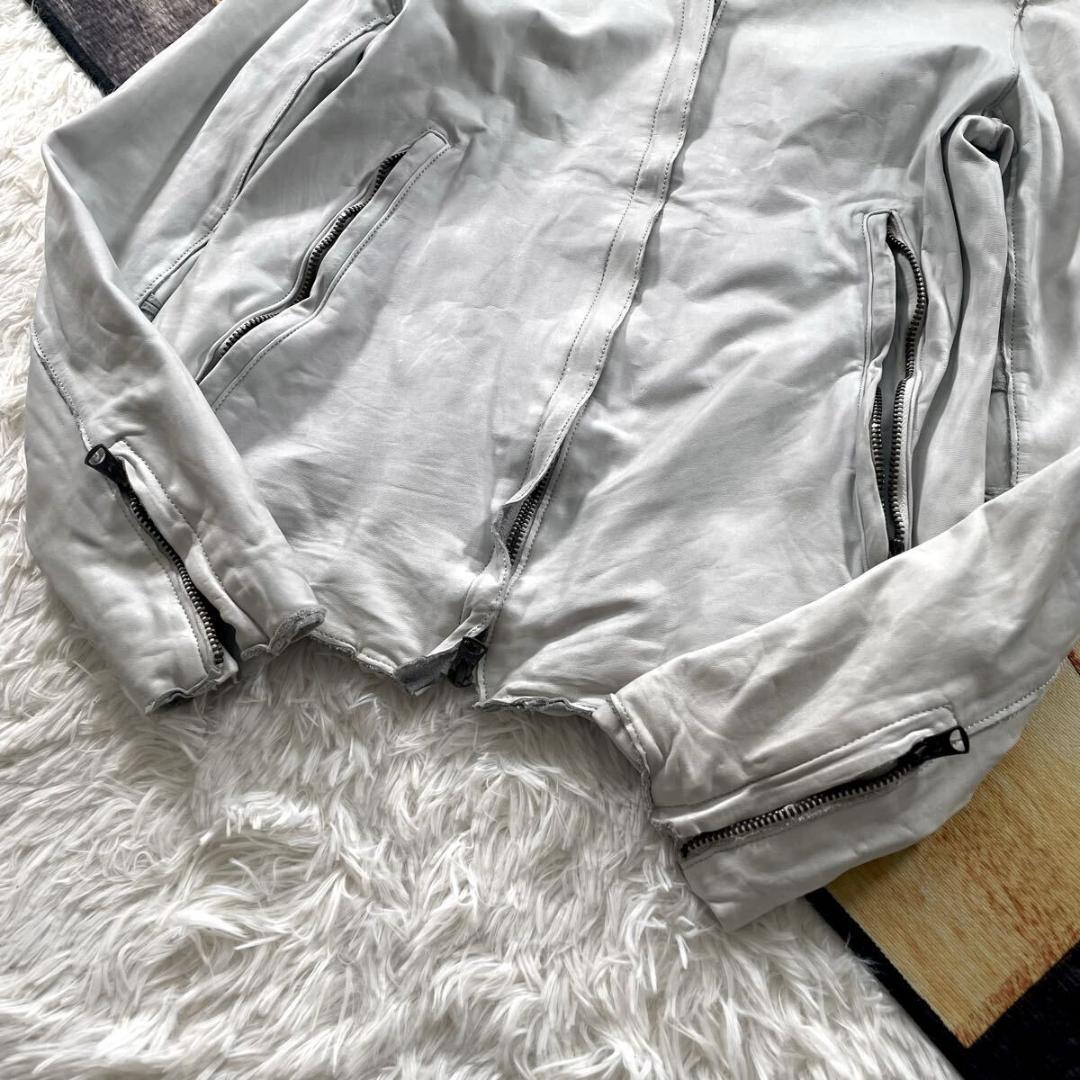 【美品】Sisii/シシ ショート シングル レザージャケット 本革 S 牛革