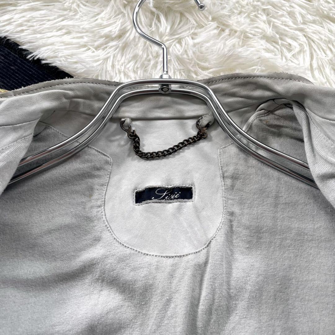 【美品】Sisii/シシ ショート シングル レザージャケット 本革 S 牛革